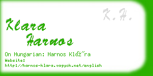 klara harnos business card